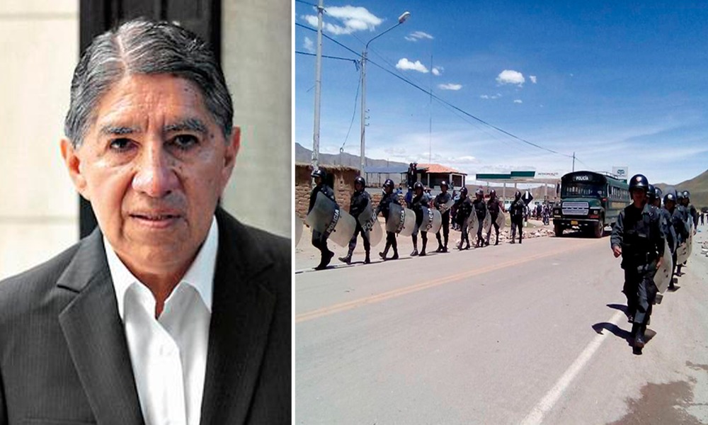 Policía Nacional detuvo a dos personas durante operativo por bloqueo a la minera Cerro Lindo